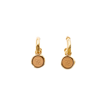 FENDI Fendi Karligraphy Drop Earrings