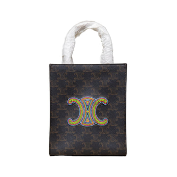 CELINE Celine Mini Vertical Cabas Tote with Embroidery