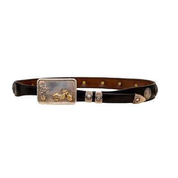 COLLECTION PRIVEE Vogt Motorcycle Buckle Coin Belt