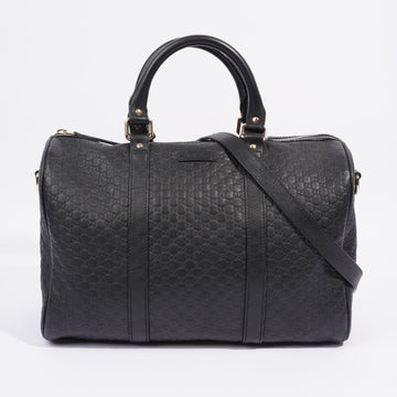 Gucci Guccissima Boston Black Leather