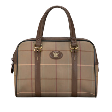 BURBERRY Vintage Check Canvas Handbag