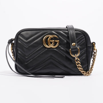 Gucci GG Marmont Black Matelasse Leather Mini