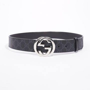 Gucci Interlocking G Belt Black GG Supreme Coated Canvas 95cm 38