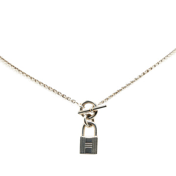 Hermes Cadenas Kelly Sterling Silver Pendant Necklace Costume Necklace