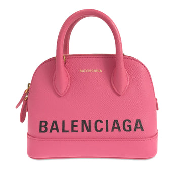 BALENCIAGA Calfskin Ville XXS Top Handle Satchel