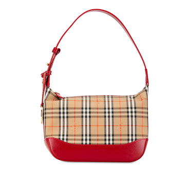 BURBERRY Haymarket Check Canvas Shoulder Bag