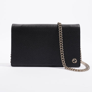Gucci Wallet On Chain Black Leather
