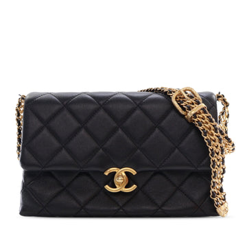 CHANEL CC Quilted Calfskin Belt Chain Shoulder Bag