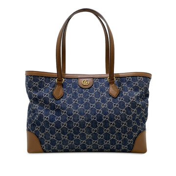 GUCCI Medium GG Denim Ophidia Shopping Tote Tote Bag