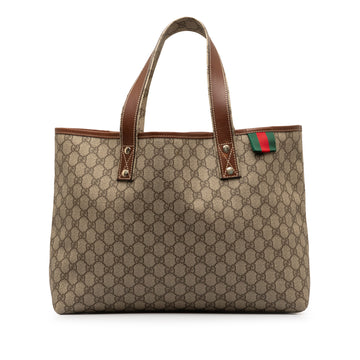 GUCCI Medium GG Supreme Web Loop Tote Bag