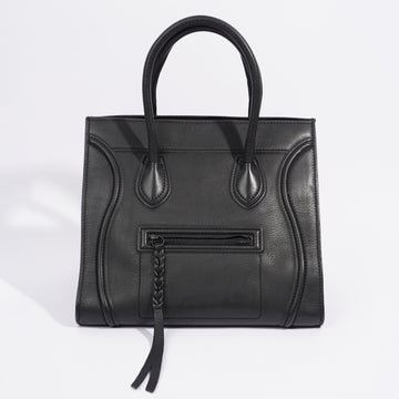 Celine Phantom Luggage Bag Black Leather