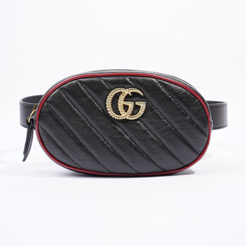 Gucci Marmont Belt Bag Black / Red Leather 75cm 30