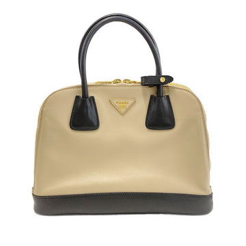 PRADA Bicolor Soft Calf Double Zip Dome Satchel