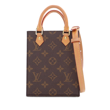 LOUIS VUITTON Monogram Petit Sac Plat Satchel