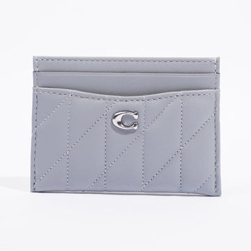 Coach Essential Card Case Grey Lambskin Leather