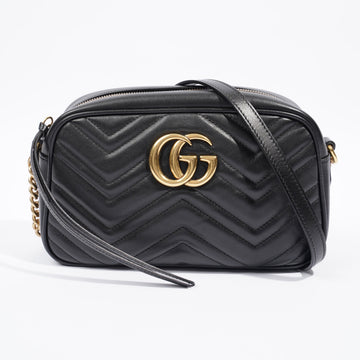 Gucci Marmont Zip Bag Black Leather Small