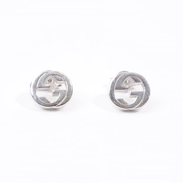 Gucci Interlocking G Earrings Silver Silver Sterling