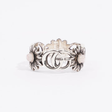 Gucci GG Marmont Mother Of Pearl Ring Silver / Pink Pearl Silver Sterling 17