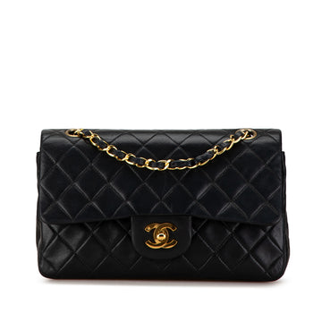 CHANEL Small Classic Lambskin Double Flap Shoulder Bag