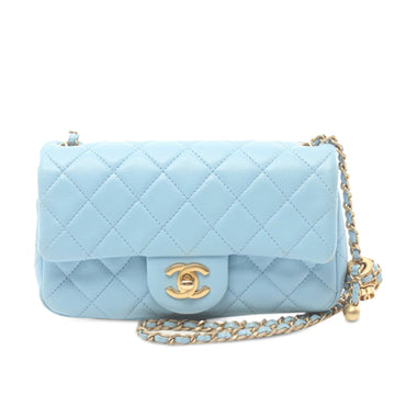 CHANEL Mini Rectangular Lambskin Pearl Crush Flap Crossbody Bag