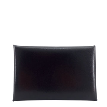 HERMES Calvi Box Calfskin Leather Card Holder
