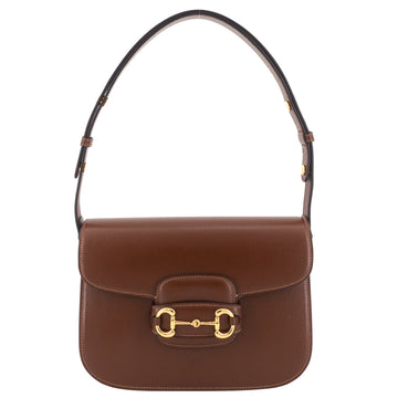 GUCCI Horsebit 1955 Leather Shoulder Bag