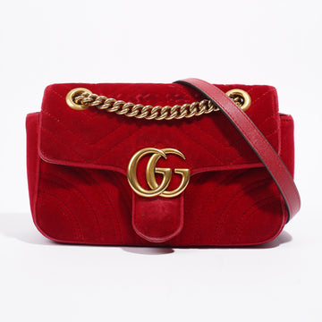 Gucci GG Marmont Bag Red Velvet Mini