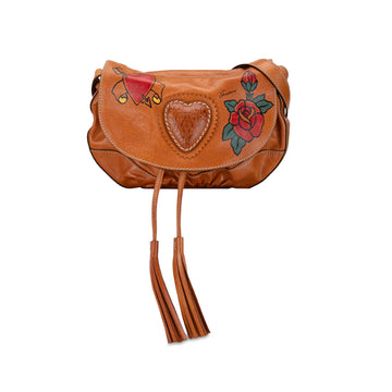 GUCCI Leather Tattoo Heart Tribeca Crossbody Crossbody Bag