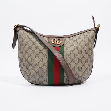 Gucci Ophidia GG Small Shoulder Bag Brown / Beige Coated Canvas Small