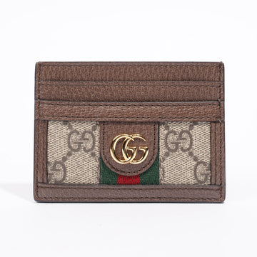 Gucci GG Ophidia Card Case Brown GG Supreme Leather