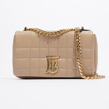 Burberry Mini Lola Bag Oat Beige Lambskin Leather