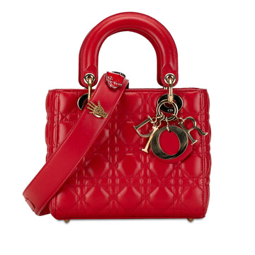 DIORSmall Lambskin Cannage Lucky Badges My Lady  Satchel