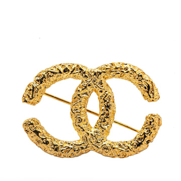 CHANEL CC Logo Lava Brooch Costume Brooch