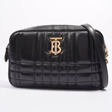 Burberry Lola Camera Bag Black Lambskin Leather Small