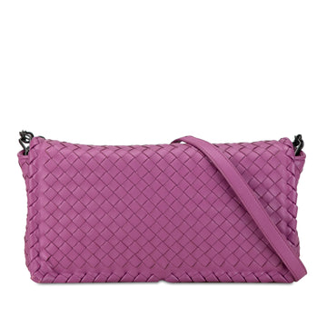 BOTTEGA VENETA Nappa Intrecciato Dahlia Clutch Crossbody Crossbody Bag