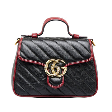 GUCCI GG Marmont Torchon Satchel Black