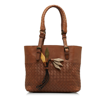 BOTTEGA VENETA Intrecciato Floral Applique Handbag