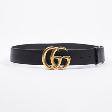 Gucci GG Marmont Belt Black / Gold Buckle Leather 85cm 34