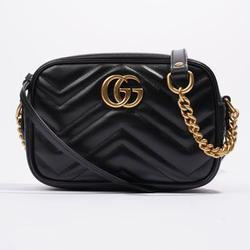 Gucci GG Marmont Matelasse Mini Black Matelasse Leather