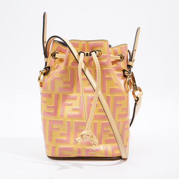 Fendi Mon Tresor Mustard / Pink Leather Mini