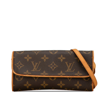 LOUIS VUITTON Monogram Pochette Twin PM Crossbody Bag