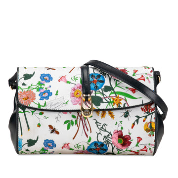 GUCCI Canvas Flora Crossbody Crossbody Bag