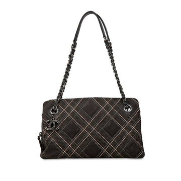 CHANEL Suede Paris-Edinburgh Saltire Shoulder Bag