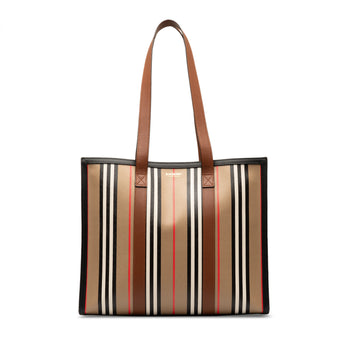 BURBERRY Icon Stripe Tote Bag