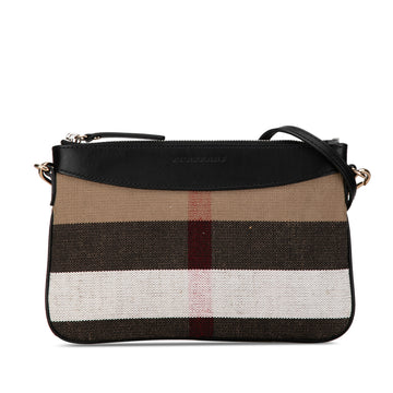 BURBERRY Mega Check Canvas Peyton Crossbody Crossbody Bag