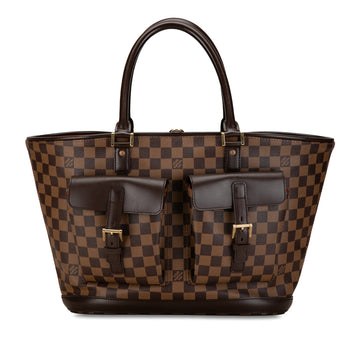 LOUIS VUITTON Damier Ebene Manosque GM Tote Bag