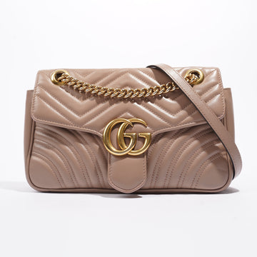 Gucci GG Marmont Matelasse Dusty Pink Matelasse Leather Small