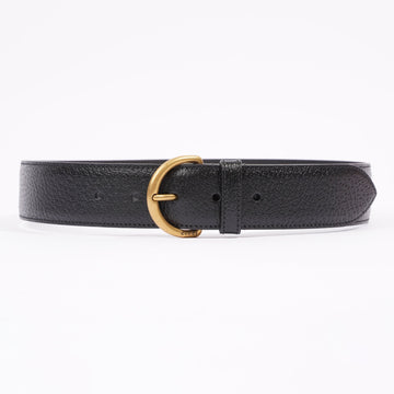 Gucci Buckle Belt Black Leather 75cm 30