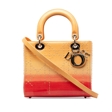 DIORMedium Patent Ombre Cannage Lady  Satchel