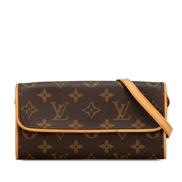 LOUIS VUITTON Monogram Pochette Twin PM Crossbody Bag